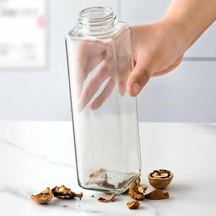 Premium Kitchen Oil Dispenser Bottle Glass Olive Oil Cruet Leakproof Small Clear