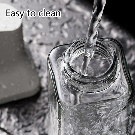 Premium Kitchen Oil Dispenser Bottle Glass Olive Oil Cruet Leakproof Small Clear