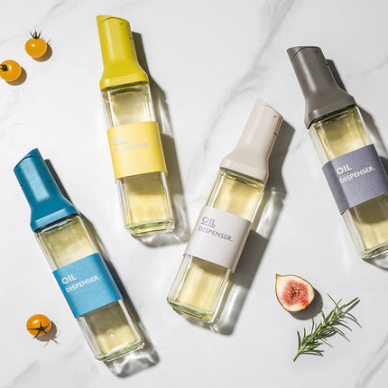 Premium Kitchen Oil Dispenser Bottle Glass Olive Oil Cruet Leakproof Small Clear