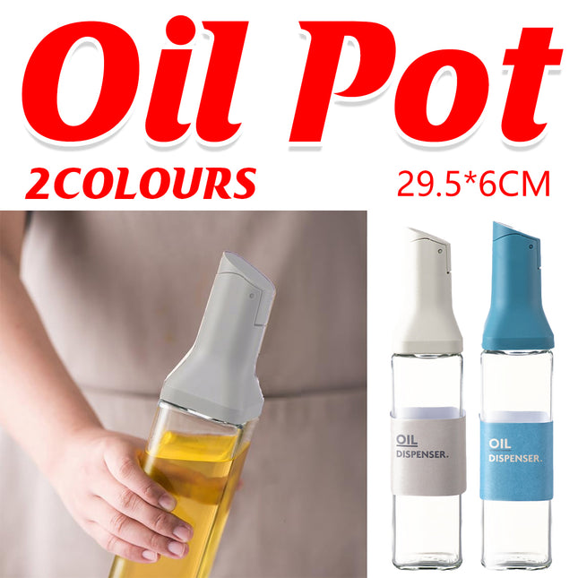 Premium Kitchen Oil Dispenser Bottle Glass Olive Oil Cruet Leakproof Small Clear