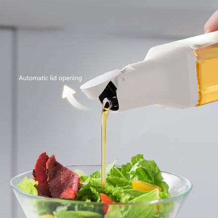 Premium Kitchen Oil Dispenser Bottle Glass Olive Oil Cruet Leakproof Small Clear