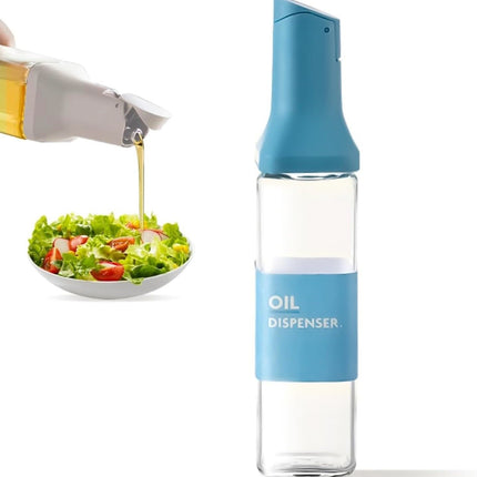 Premium Kitchen Oil Dispenser Bottle Glass Olive Oil Cruet Leakproof Small Clear