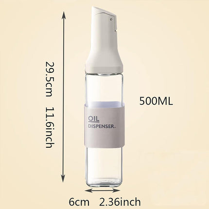 Premium Kitchen Oil Dispenser Bottle Glass Olive Oil Cruet Leakproof Small Clear