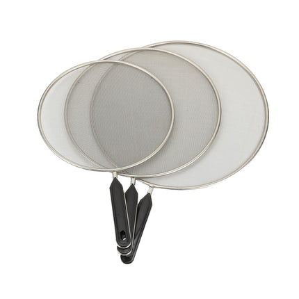 Splatter Screen 3PCS Stainless Steel Mesh Guard for Frying Pan Oil Splash Shield