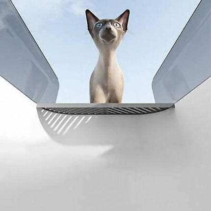 Open Cat Litter Tray Box Kitty Toilet With Extra Large Entry And Splash Guard AU - Aimall
