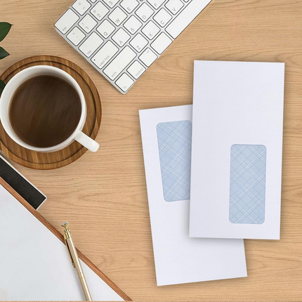 50PCS DL White Window Envelopes Self Seal Office School Mailer Paper Supplies