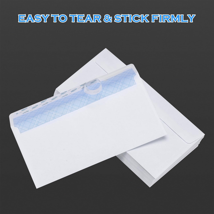50PCS DL White Window Envelopes Self Seal Office School Mailer Paper Supplies