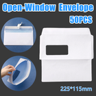 50PCS DL White Window Envelopes Self Seal Office School Mailer Paper Supplies