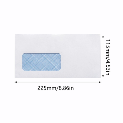 50PCS DL White Window Envelopes Self Seal Office School Mailer Paper Supplies