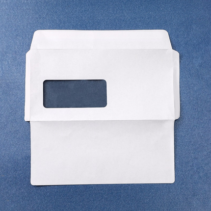 50PCS DL White Window Envelopes Self Seal Office School Mailer Paper Supplies
