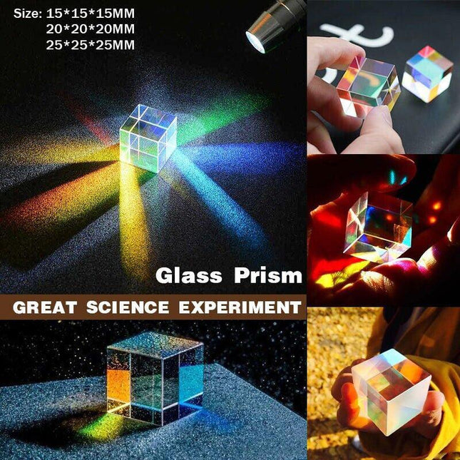Cmy Optical Glass Defective Cube Prism Cross Dichroic Rgb Dispersion Six-Sided U - Aimall