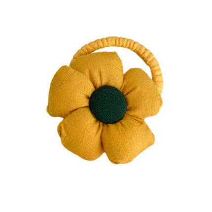 Lovely Sunflower Hair Rope Flower Headband High Ponytail Holder Hair