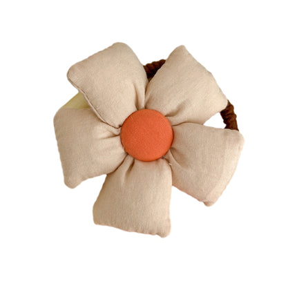Lovely Sunflower Hair Rope Flower Headband High Ponytail Holder Hair