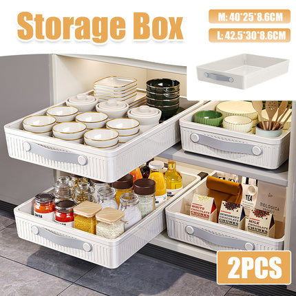 2PCS Kitchen Spice Rack Organiser Pull Out for Cabinet Countertop Storage