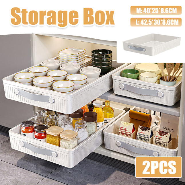 2PCS Kitchen Spice Rack Organiser Pull Out for Cabinet Countertop Storage