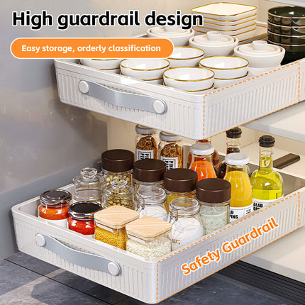 2PCS Kitchen Spice Rack Organiser Pull Out for Cabinet Countertop Storage