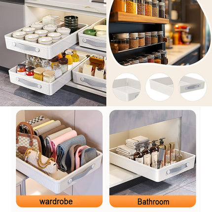 2PCS Kitchen Spice Rack Organiser Pull Out for Cabinet Countertop Storage