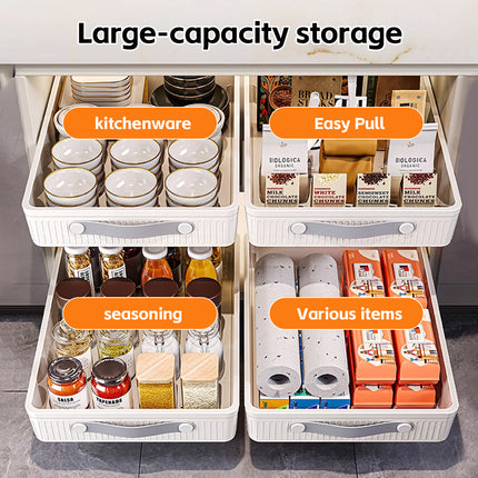 2PCS Kitchen Spice Rack Organiser Pull Out for Cabinet Countertop Storage