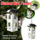 Outdoor Hanging Bird Feeder Dourtyard Decoration with Waterproof Lid Durable