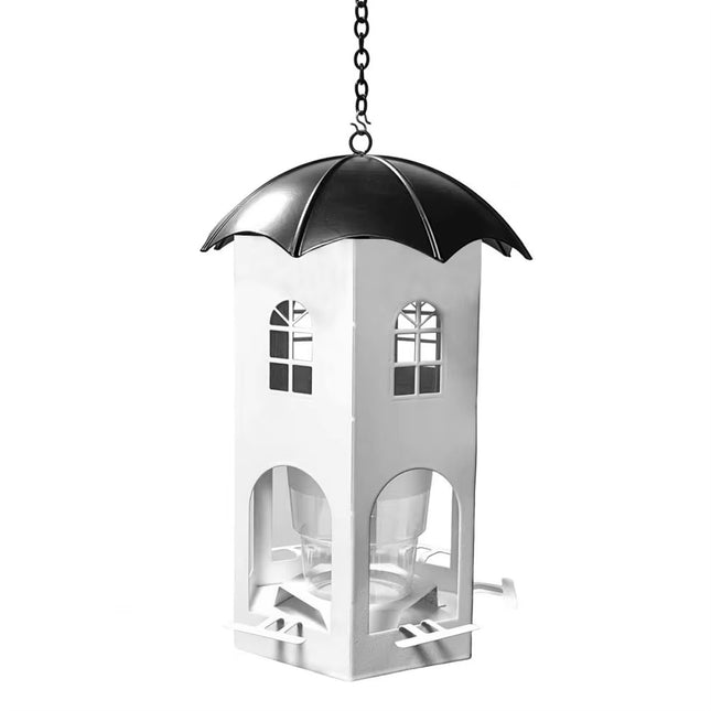 Outdoor Hanging Bird Feeder Dourtyard Decoration with Waterproof Lid Durable