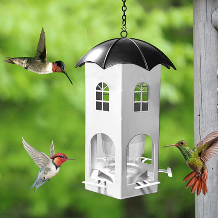 Outdoor Hanging Bird Feeder Dourtyard Decoration with Waterproof Lid Durable