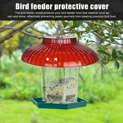 Hanging Bird Feeder Rain Cover Protector for Outdoor Garden Yard Feeding Station