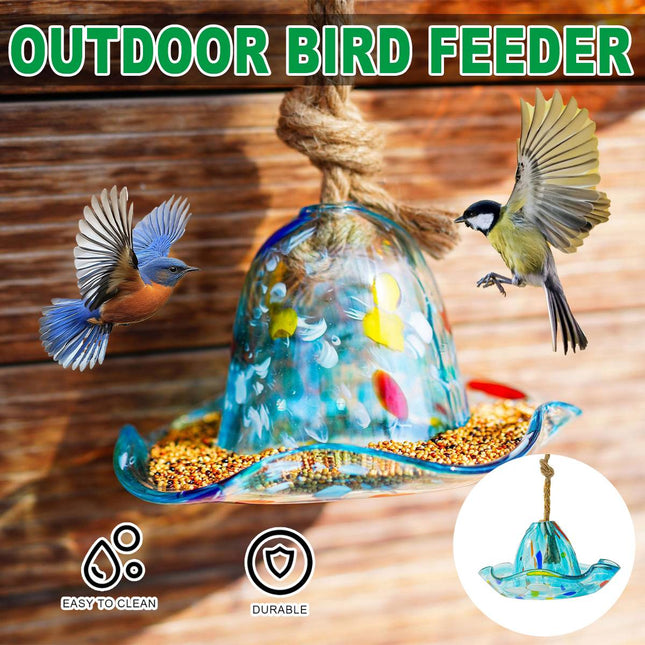 Plastic Bird Feeder Hanging Garden Decor for Outdoor Yard Patio