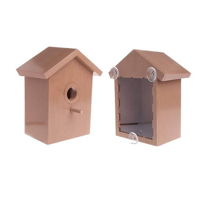 Window Bird Nest House One Way Mirror Suction Cup Outdoor Observation 21cm