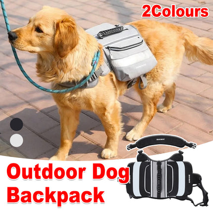 Outdoor Dog Backpack Waterproof Durable Lightweight with Reflective Strips