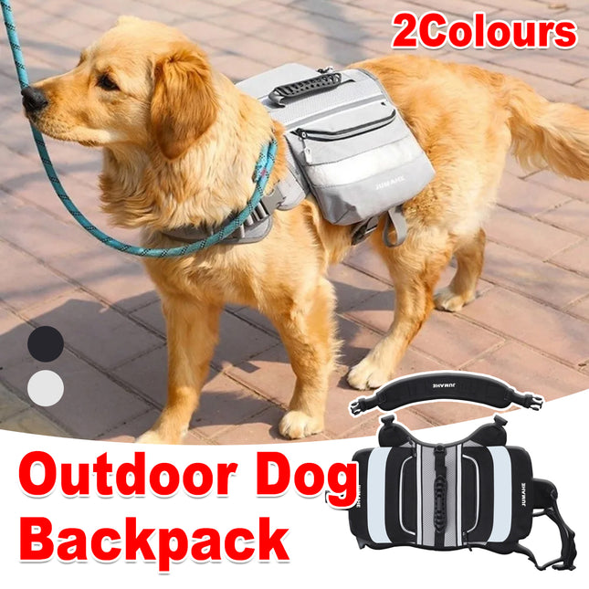 Outdoor Dog Backpack Waterproof Durable Lightweight with Reflective Strips