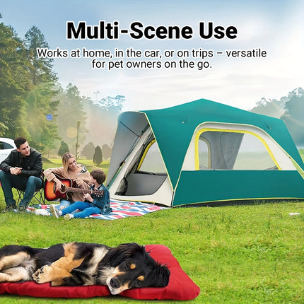 Outdoor Portable Foldable Dog Mat Water Resistant Pet Bed Cushion For Camping Travel