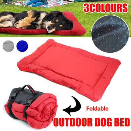 Outdoor Portable Foldable Dog Mat Water Resistant Pet Bed Cushion For Camping Travel