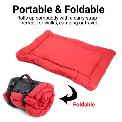 Outdoor Portable Foldable Dog Mat Water Resistant Pet Bed Cushion For Camping Travel
