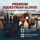 Full Finger Equestrian Riding Gloves Non Slip Breathable Horse Racing Wear