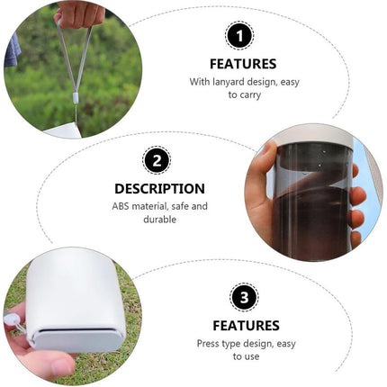 Pet Water Bottle Leakproof 350ml with 120ml Food Compartment White