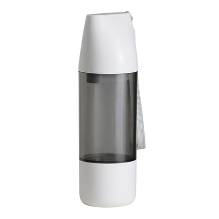 Pet Water Bottle Leakproof 350ml with 120ml Food Compartment White