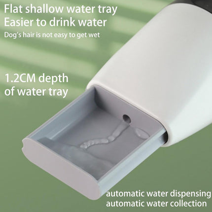 Pet Water Bottle Leakproof 350ml with 120ml Food Compartment White