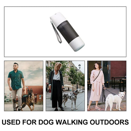 Pet Water Bottle Leakproof 350ml with 120ml Food Compartment White