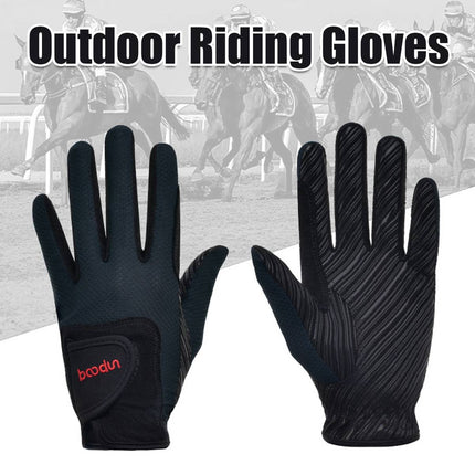 Full Finger Equestrian Riding Gloves Non Slip Breathable Horse Racing Wear
