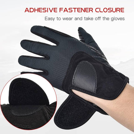 Full Finger Equestrian Riding Gloves Non Slip Breathable Horse Racing Wear