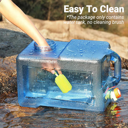 12L Outdoor Square Bucket With Faucet Vehicle Mounted Water Container Camping