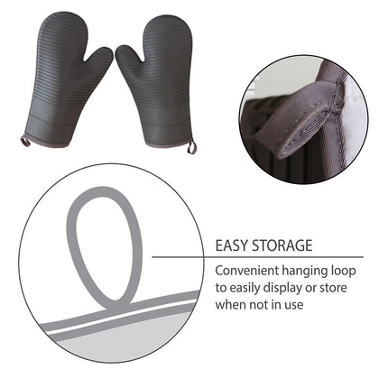 Silicone Heat Resistant Gloves Baking Oven Mitts Insulated Kitchen Cooking Glove