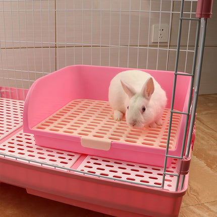 Large Rabbit Litter Box Drawer Corner Toilet for Chinchillas Hamsters Small Pets