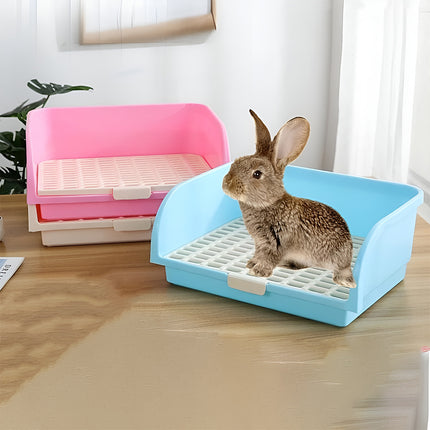 Large Rabbit Litter Box Drawer Corner Toilet for Chinchillas Hamsters Small Pets