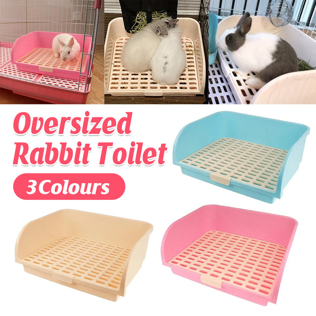 Large Rabbit Litter Box Drawer Corner Toilet for Chinchillas Hamsters Small Pets