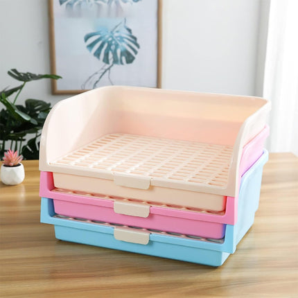 Large Rabbit Litter Box Drawer Corner Toilet for Chinchillas Hamsters Small Pets