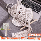 Macrame Owl Wall Hanging Boho Woven Decor Handmade Tapestry Home Decoration Art