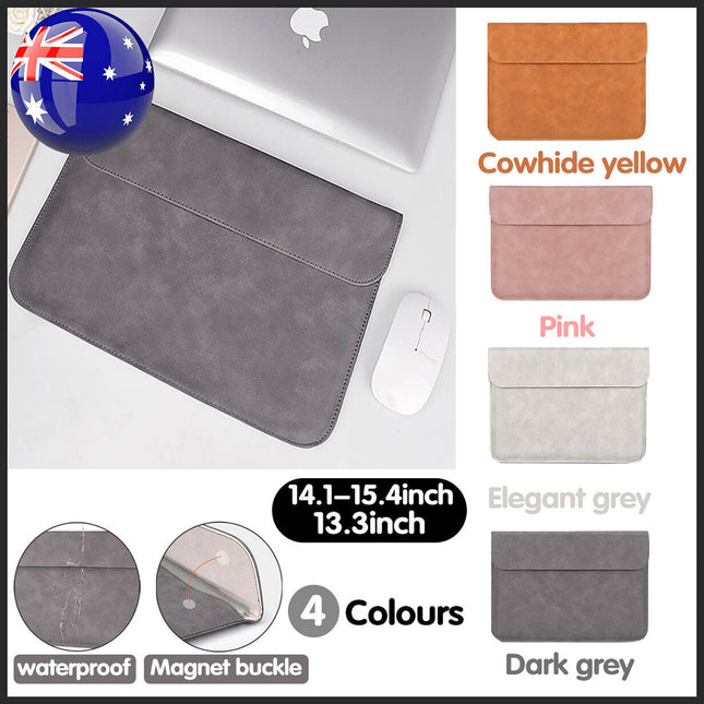 13" Pouch Laptop Bag Cover Leather Sleeve Case MacBook Air Pro Dell Retina