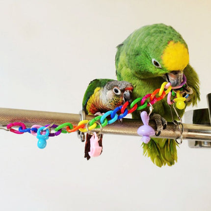 Parrot Acrylic Chain Bridge Swing Bite Toy Climbing Ladder Bird Cage 35cm