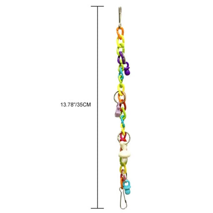 Parrot Acrylic Chain Bridge Swing Bite Toy Climbing Ladder Bird Cage 35cm